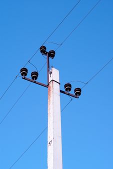 Electric Post Royalty Free Stock Photography