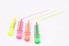Highlighting Pens Stock Photo