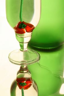 Flower In Glass Wine Glass Royalty Free Stock Images Flower In Glass Wine Glass Royalty Free Stock Images