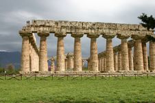 Temple Of Hera In Paestum. Royalty Free Stock Photos Temple Of Hera In Paestum. Royalty Free Stock Photos