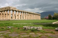 Temple Of Hera In Paestum. Royalty Free Stock Images Temple Of Hera In Paestum. Royalty Free Stock Images