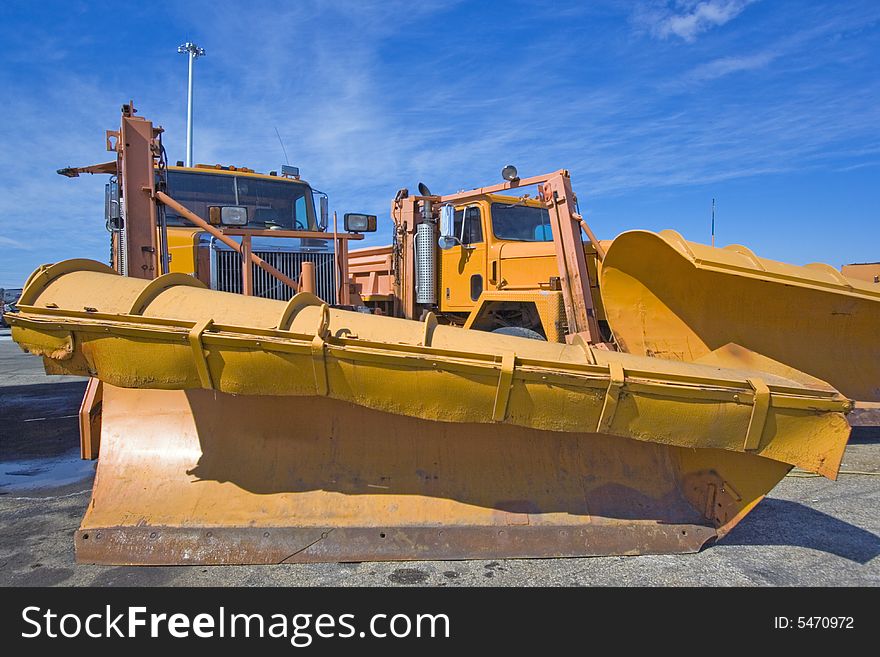 Orange Plow Truck