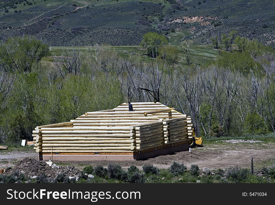 Building New Log House