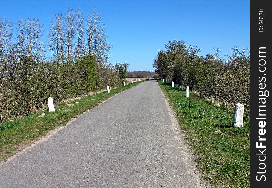 Empty road in the country. Empty road in the country