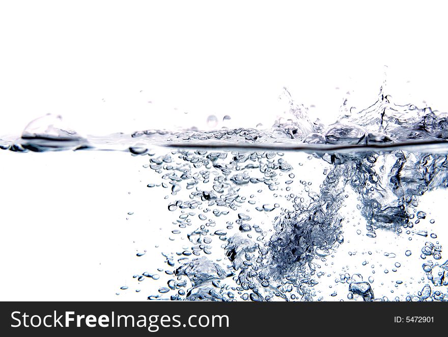 Photo of seething fresh water. Photo of seething fresh water
