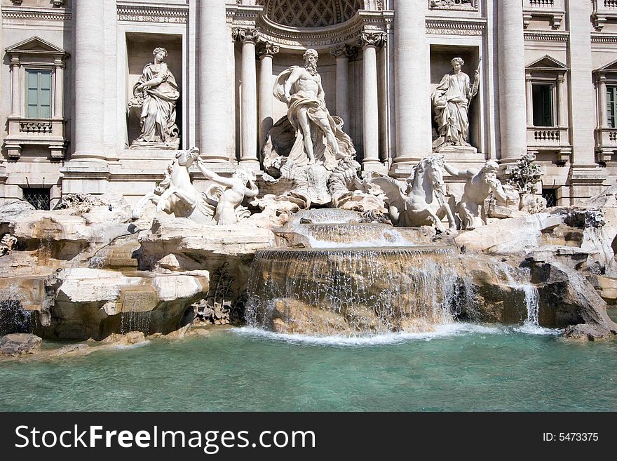 Trevi Fountain, Rome, Italy, straight on view