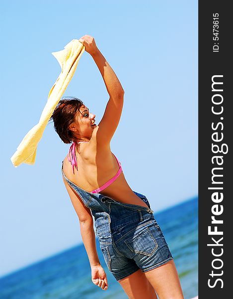 Young attractive woman enjoying summertime. Young attractive woman enjoying summertime