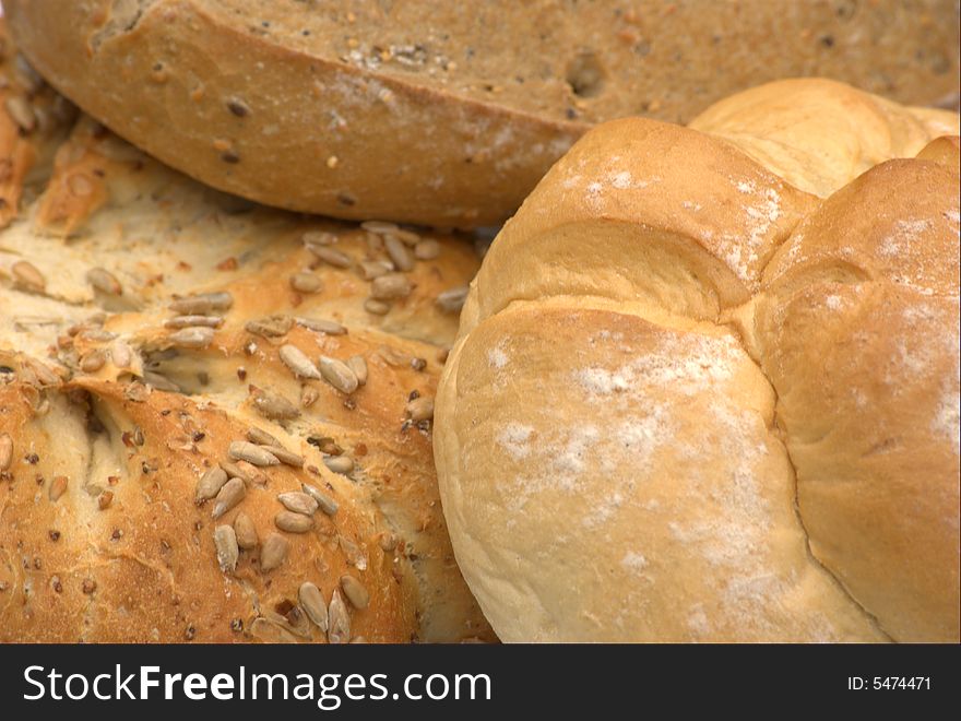 Close up shot of some seeded bread. Close up shot of some seeded bread