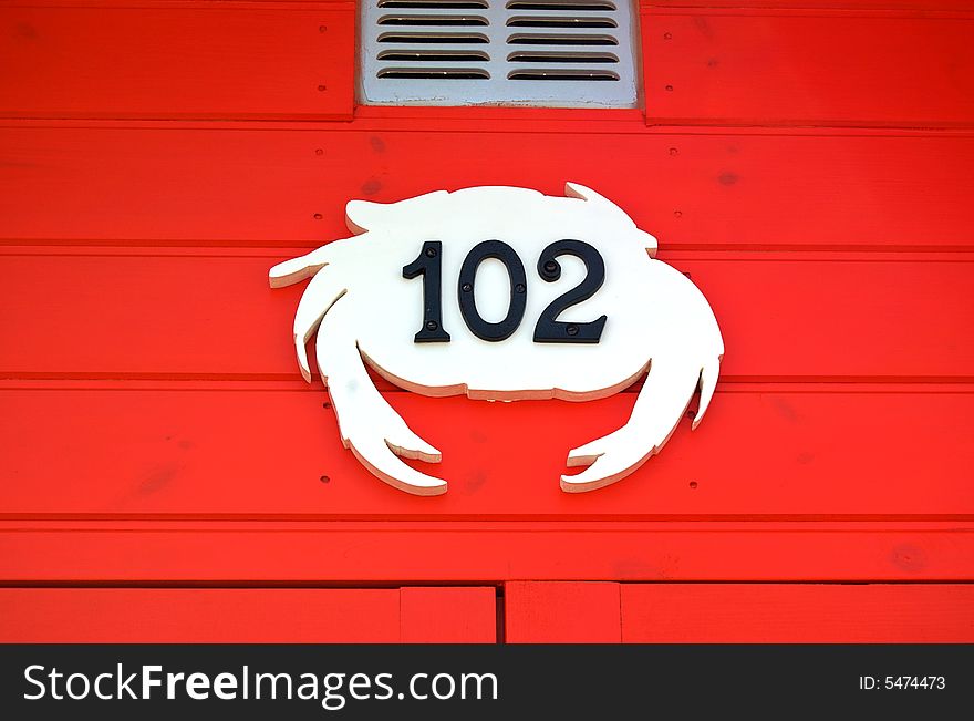 An English Beach Hut Number