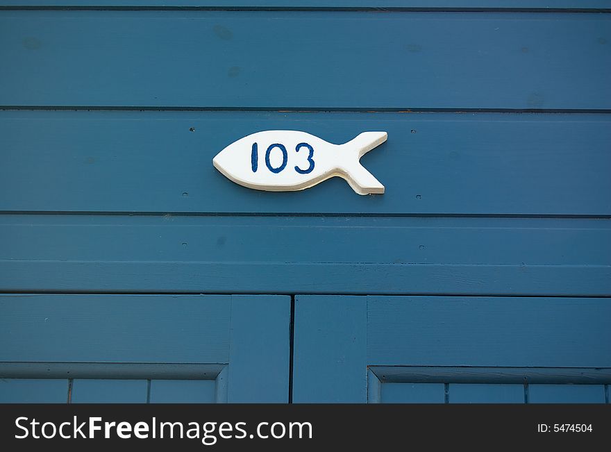 An English Beach Hut Number