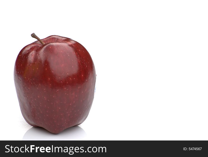 An isolated shot of a delicious red apple