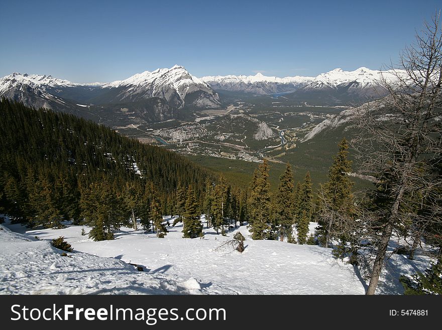 View on Banff (Alberta, Canada). View on Banff (Alberta, Canada).