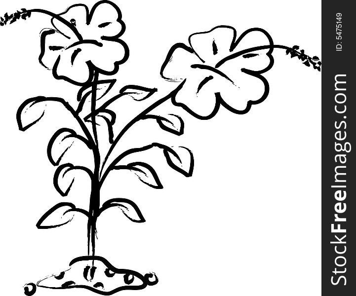 Vector illustration of a flower