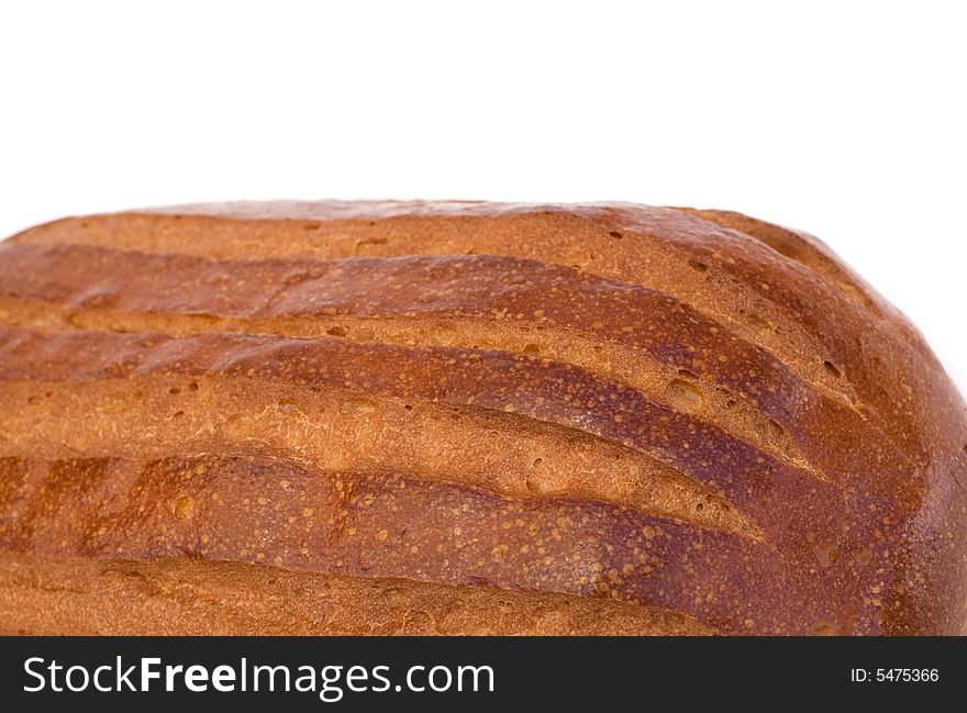 White bread on white background