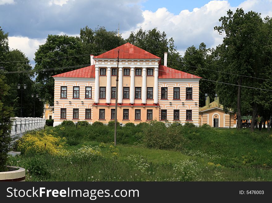The building in the park, summer, Russia. The building in the park, summer, Russia