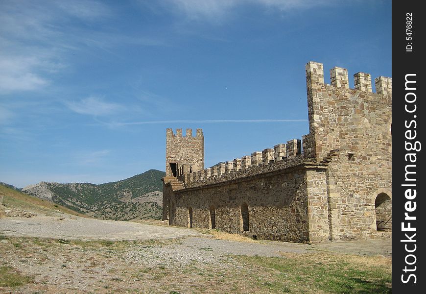 View of Mountains and the Fortress