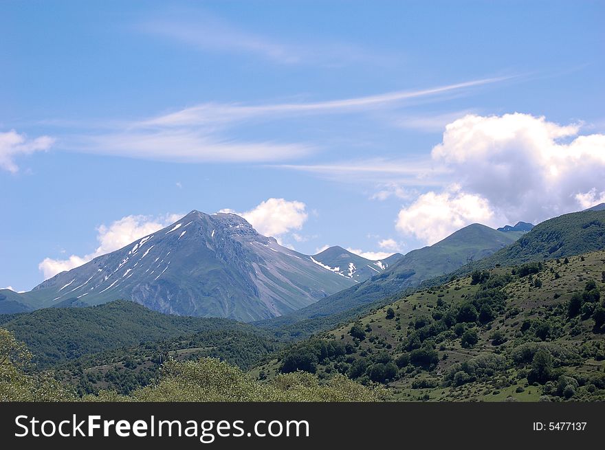 Mountain landscape in spring time. Mountain landscape in spring time