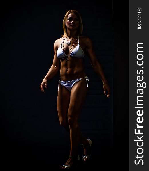 A young female model, photographed in the studio.