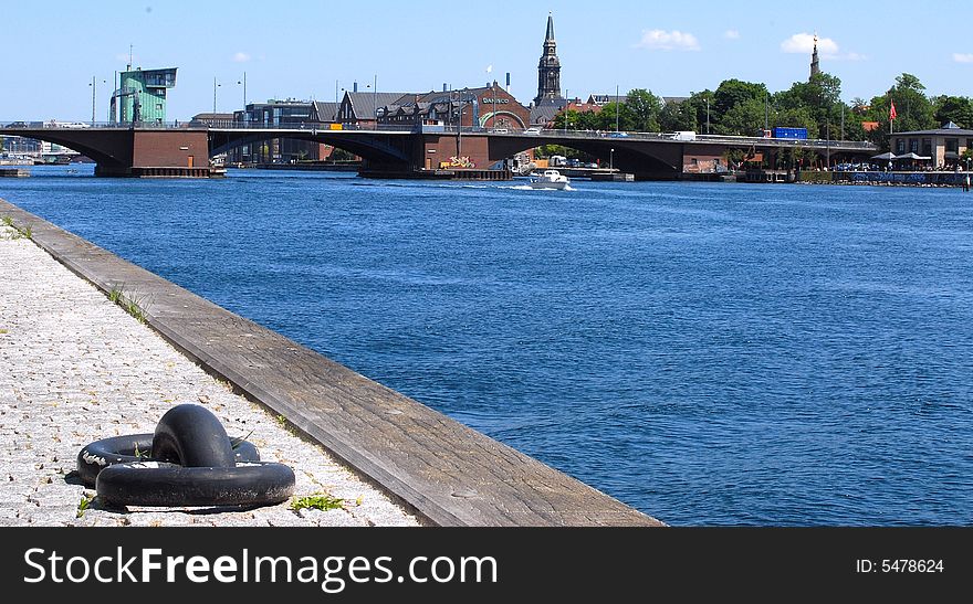 River And Bridge In Copenhagen