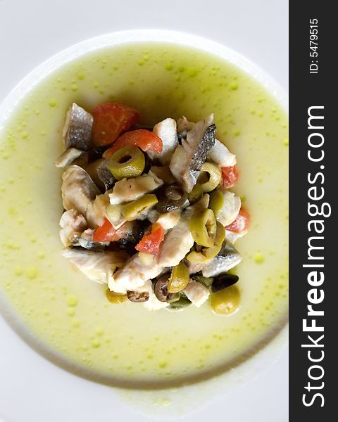 Soup fish with vegetables