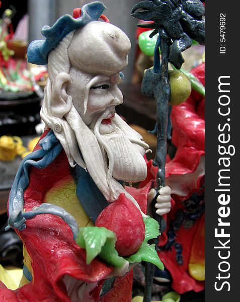 Chinese ancient  people made  out of plasticine in Sichuan,west of China. Chinese ancient  people made  out of plasticine in Sichuan,west of China