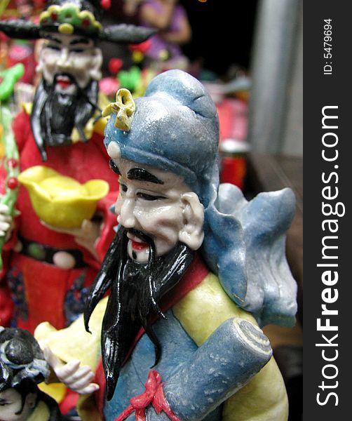 Chinese ancient  people made  out of plasticine in Sichuan,west of China. Chinese ancient  people made  out of plasticine in Sichuan,west of China
