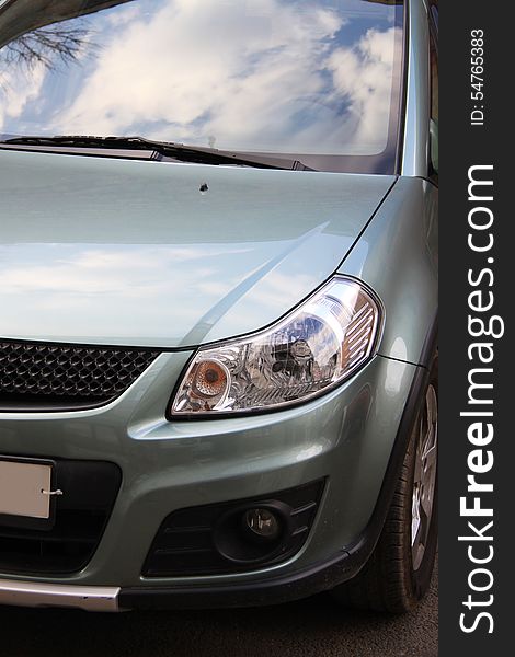 Modern car detail, photo outdoors car concept. Modern car detail, photo outdoors car concept