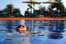 Relaxing In The Pool Royalty Free Stock Photography Relaxing In The Pool Royalty Free Stock Photography