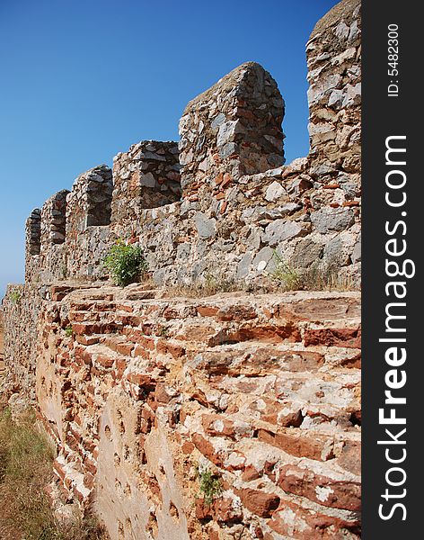 Byzantian fortress wall in Turkey