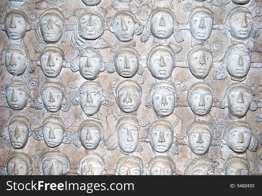 Ancient ornament, background of face
