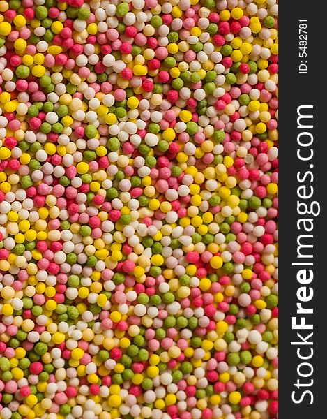 Macro image of cake sprinkles,(hundreds and thousands). Macro image of cake sprinkles,(hundreds and thousands)
