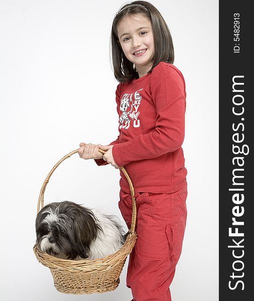 Child With Dog Pet