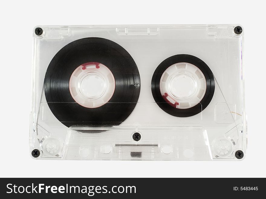 Old audio tape (isolated on white)