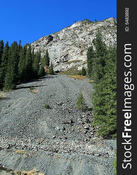 Beautiful mountain landscape Tien Shan