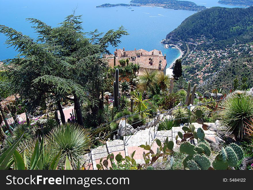 A view from the exotic jardin in Eze Village