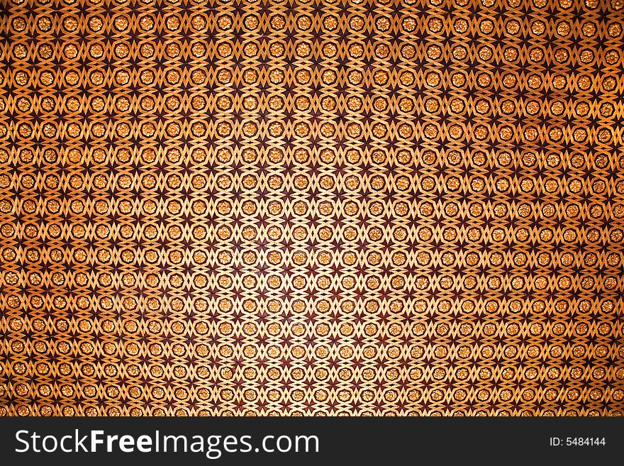 Detail of ceiling mosaics in the Reales Alcazares of Sevilla, Spain