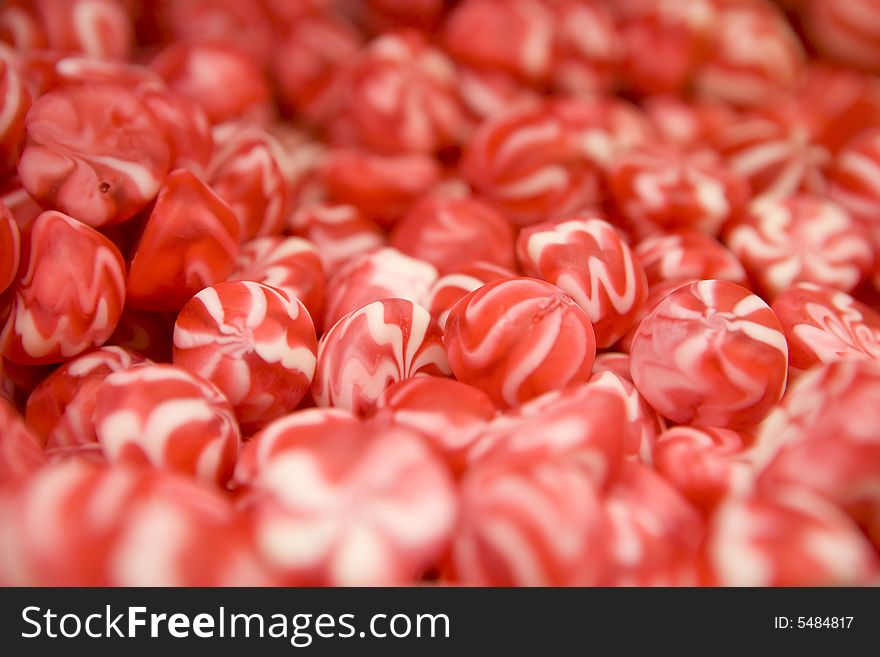 A photo of red & white Sweet Food
