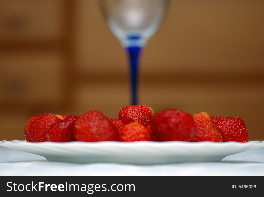 Fresh strawberries on the table