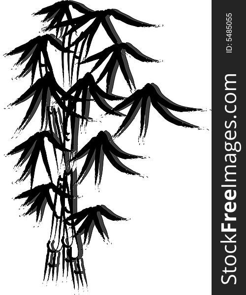 Illustration of a bamboo tree