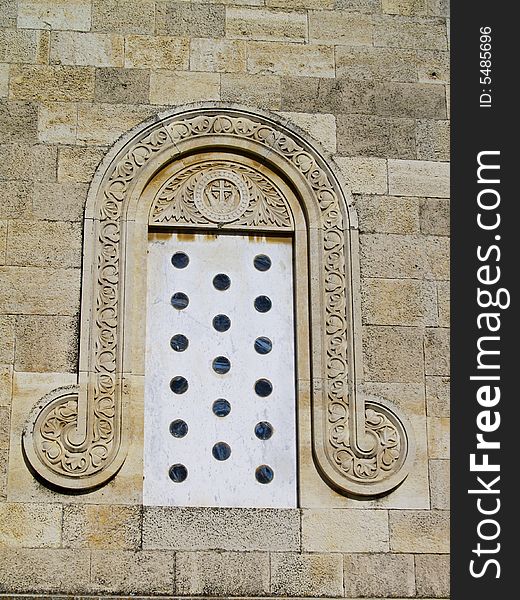 Old beauty stony window. Small but beauty.