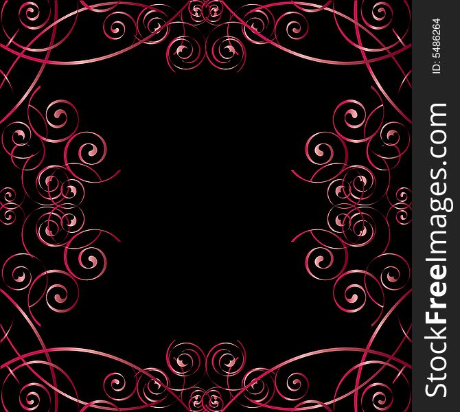 Vector image of frame with swirls. Vector image of frame with swirls.