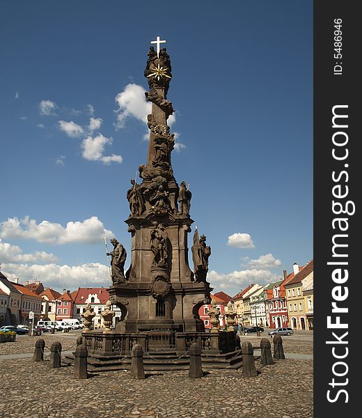 Plague-column in the King city Czech Republic. Plague-column in the King city Czech Republic