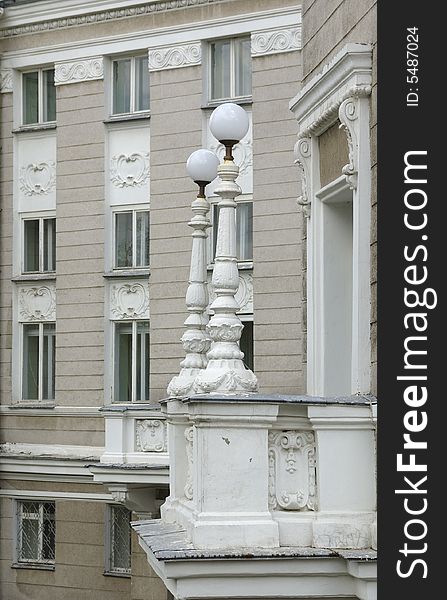 Photo of Yekaterinburg Opera House building exterior details. Photo of Yekaterinburg Opera House building exterior details