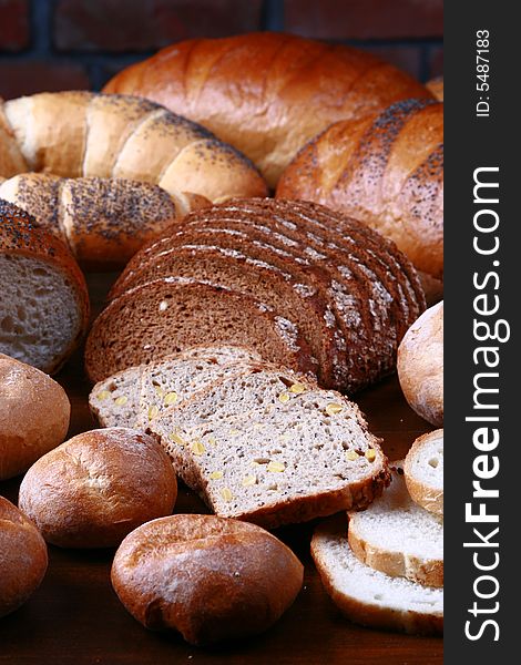 Photo of breads and rolls. Photo of breads and rolls