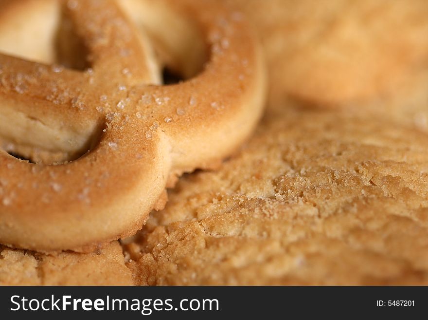 Macro shot of freshly home made cookies. Macro shot of freshly home made cookies