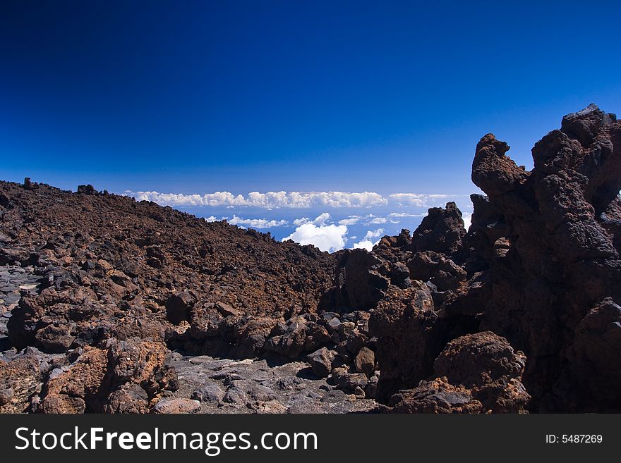 View from Pico del Teide, Tenerife 3500 m above sea level