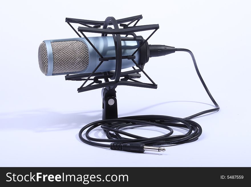 Studio microphone on a white background