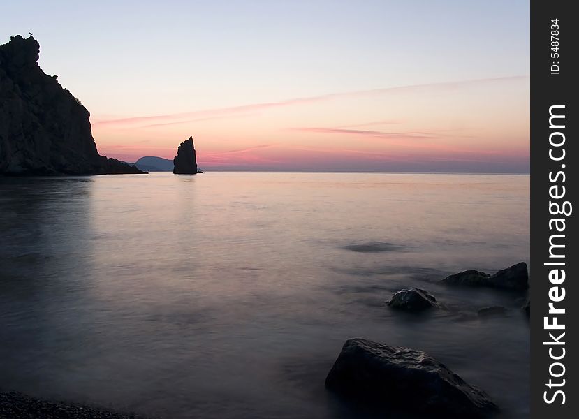 This photo was shot in Crimea Ukraine. Black Sea, before sunrise. This photo was shot in Crimea Ukraine. Black Sea, before sunrise.