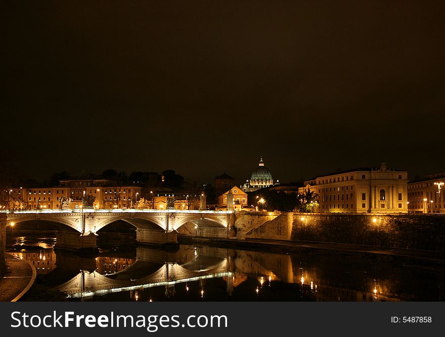 St Peter basilica and tiber