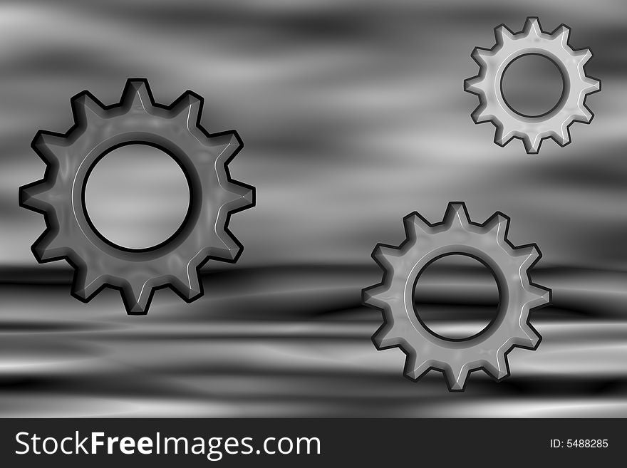 Background Wallpaper with BW Gears wheel in 3D bevel effect. Background Wallpaper with BW Gears wheel in 3D bevel effect.